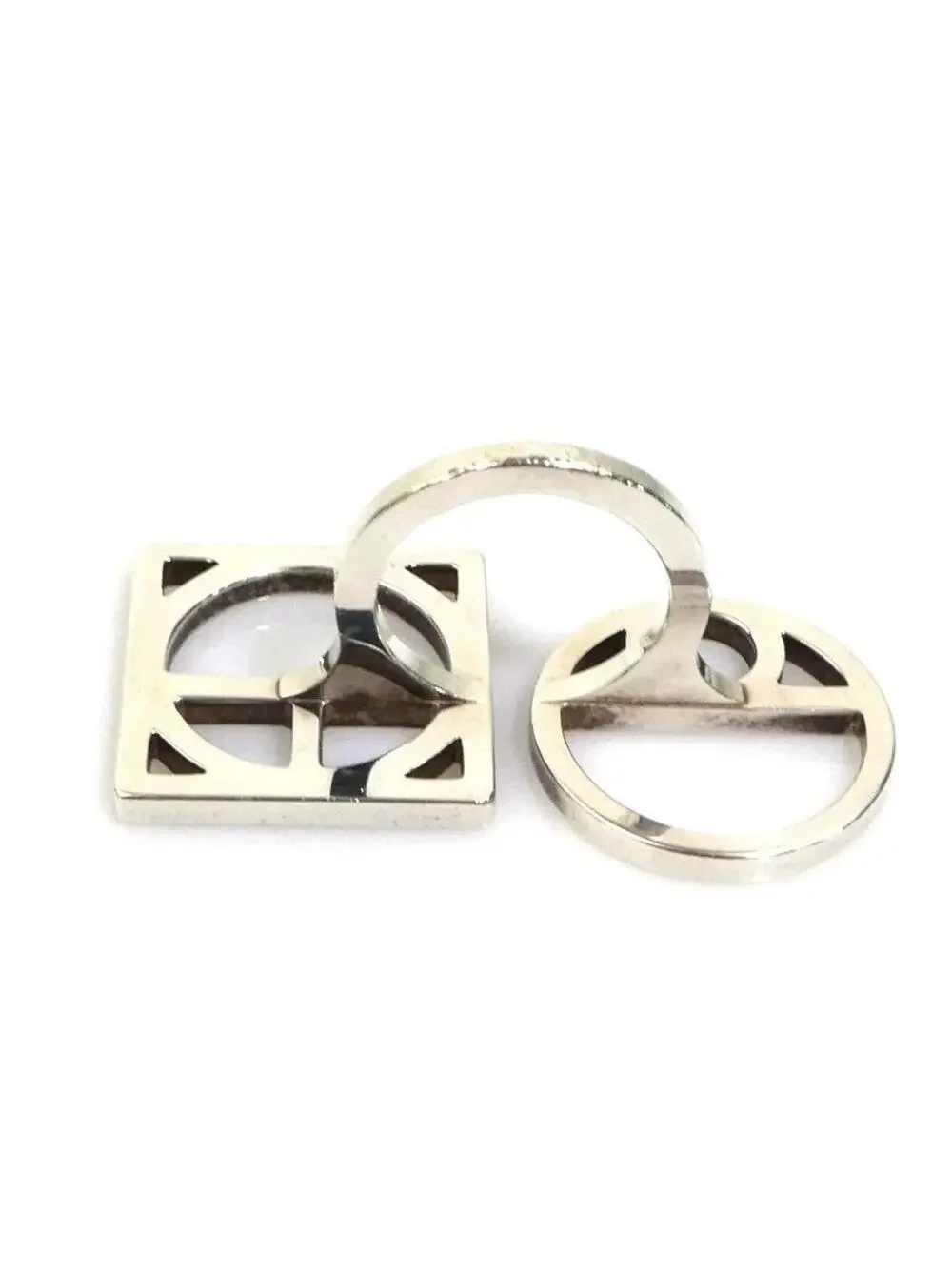 Auth Hermes Chaine D'Ancre Game Ring #322511H42B